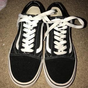 Black and white Vans